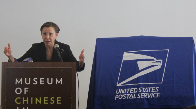 高娓娓：美国邮政局发布纪念跨太平洋铁路竣工150周年邮票仪式
