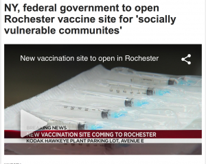 美星集团自贸区回馈州政府，纽约州长宣布疫苗接种新地点将在罗彻斯特