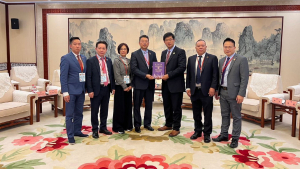 美国纽约州政商友好访华团访问北京,受贸促会与对外友协领导会见