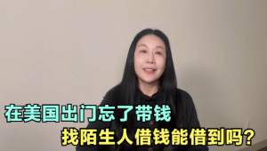 在美国出门忘了带钱,找陌生人借钱能借到吗？