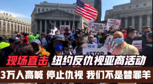 美国V视：停止亚裔仇视！我们不是替罪羔羊！200多社团亚裔联盟集体抗议游行