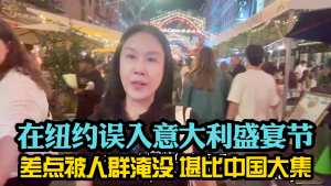 在纽约偶遇意大利盛宴节,差点被人潮淹没,堪比中国大集