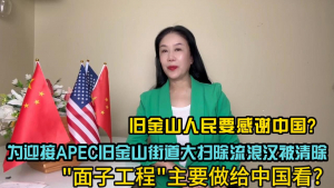 高娓娓:迎接APEC旧金山街道大扫除流浪汉被清除,旧金山人民要感谢中国?