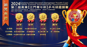 2024第二届美东&ldquo;江门青年杯&rdquo;乒乓球邀请赛纽约火热开打（美国V视 视频+图+文 综合报道）