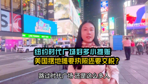 纽约时代广场好多小摊贩,美国摆地摊还要执照要交税?